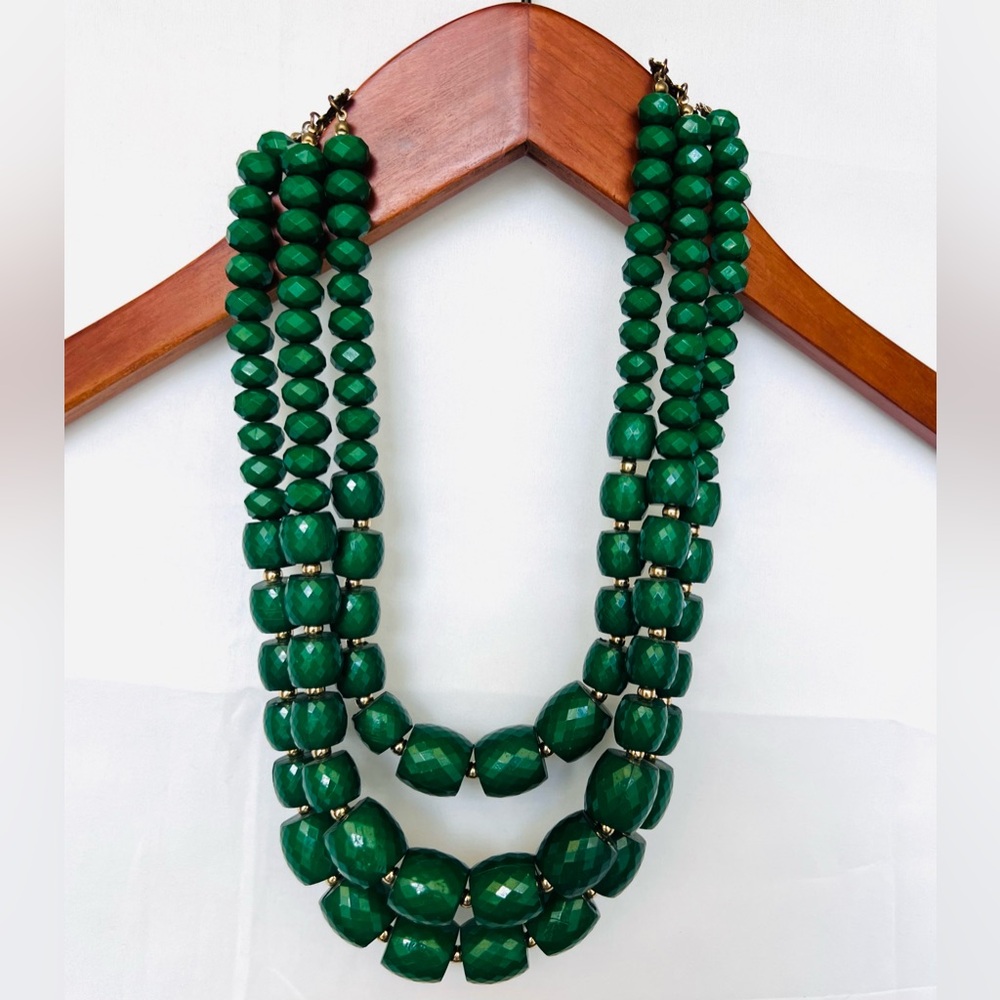Emerald Green Matinee Necklace